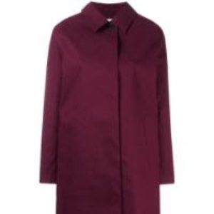 MACKINTOSH Topper Rain Coat, mid coat in bonded cotton, size 36 (US 4)
